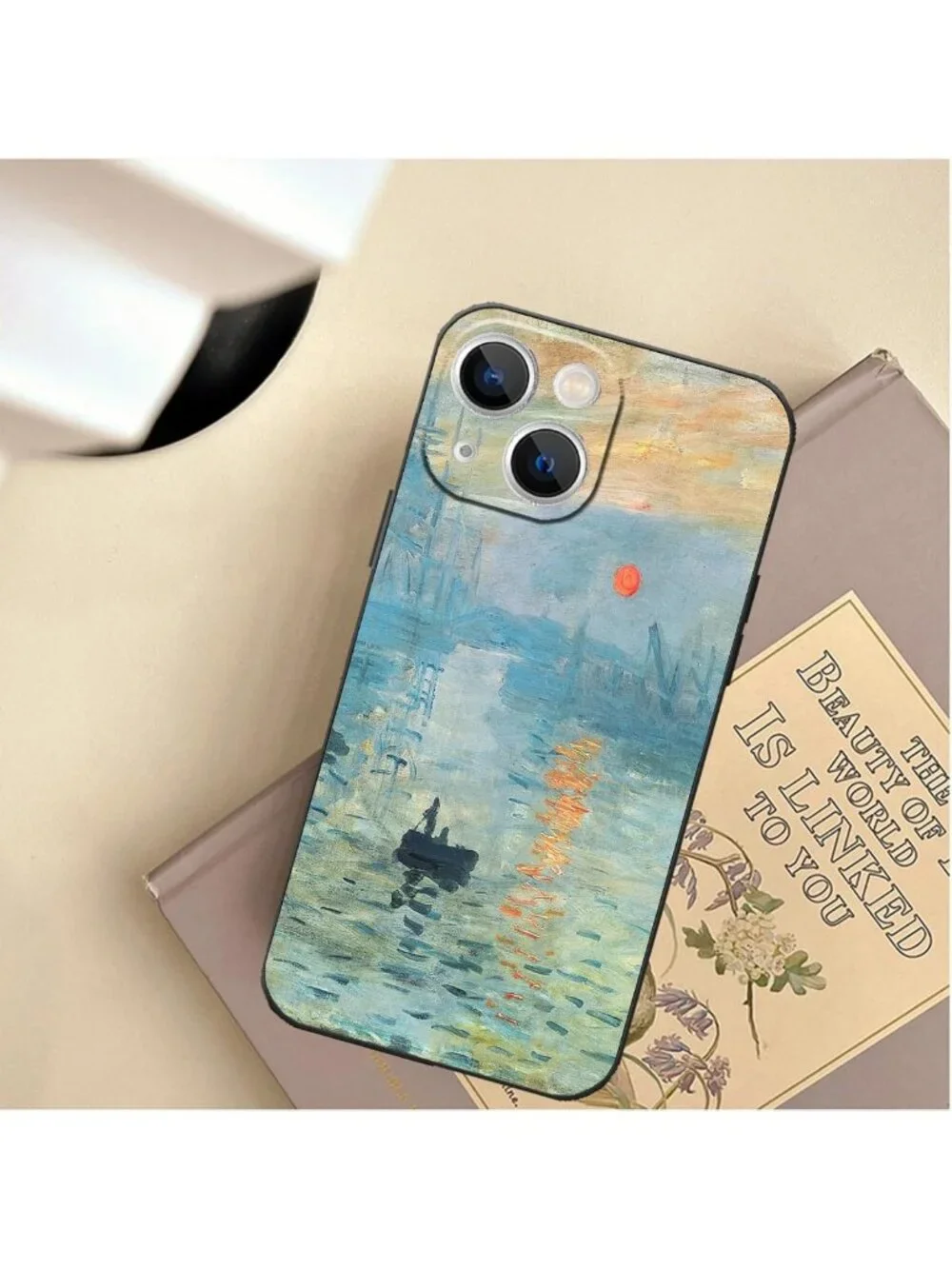 Aesthetic Monet Sunrise Art iPhone 13 Mini Case | Slim Shockproof Bumper Cover